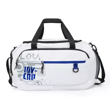 LOVERPUSS Баскетбольная сумка из полиэстера, сумка через плечо, спортивная сумка унисекс, белая, черная