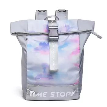 LOVERPUSS Баскетбольная сумка-рюкзак из полиэстера, большого размера, унисекс, переливающийся серый