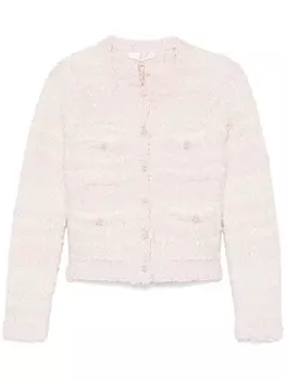 LoveShackFancy кардиган Blanca, серый