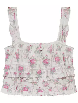 LoveShackFancy топ Novalee, белый