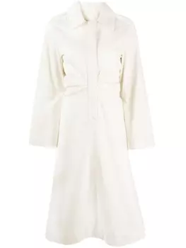 Low Classic платье миди со складками, белый