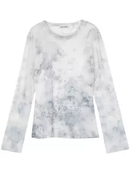 Low Classic топ с абстрактным принтом, серый