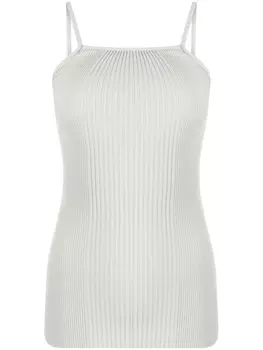 Low Classic топ в рубчик с вырезом халтер, зеленый