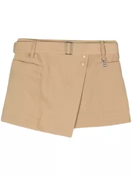 Low Classic юбка мини с запахом, нейтральный цвет