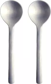 Ложка для бритого льда Tsubamesanjo, короткая, набор из 2 шт., 4,3 дюйма (11,1 см), нержавеющая сталь 18-8, производство Япония Nagao, Stainless