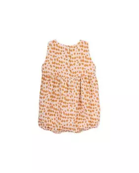 Лягушка для девочки из органического хлопка с принтом KNOT, желтый