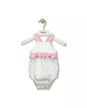 Лягушка для девочки на тонких бретельках с принтом Freedom BABID, розовый