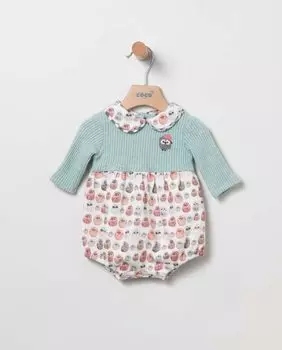 Лягушка для мальчика в сочетании с принтом совы Coco Acqua