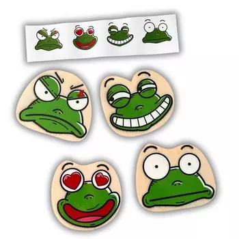 Лягушки Минка. деревянная головоломка про лягушек Inna marka