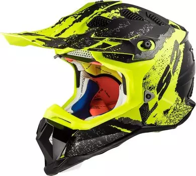 LS2 MX470 Subverter Claw Мотокросс шлем, черный/желтый