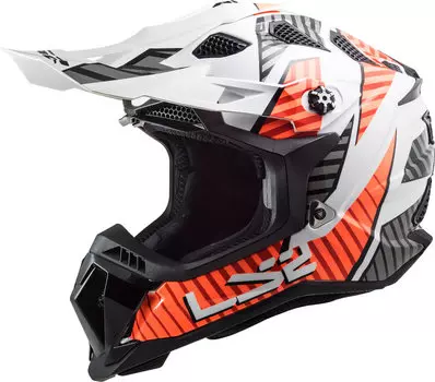 LS2 MX700 Subverter Evo Astro Шлем мотокросса, белый/оранжевый