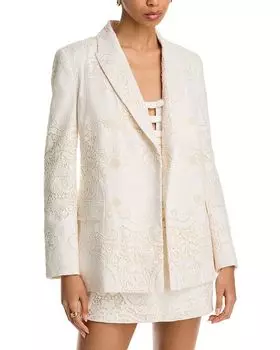 Луара Вязаный Жакет LoveShackFancy, белый