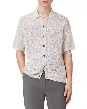 Луарская рубашка с коротким рукавом на пуговицах ALLSAINTS, белый