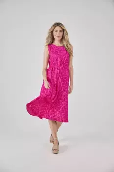 Любимая часть Midikleid "Рубайл" с повсюду печати Lieblingsstck, розовый