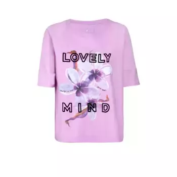 Любимая рубашка с круглым вырезом "DacinaL" с принтом спереди Lieblingsstck, цвет Flieder