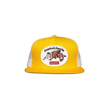 Любимая сетчатая спинка Supreme America с 5 панелями, Желтый