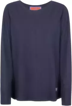 Любимая вещь: свитер с круглым вырезом "LeabellL", с центральным швом спереди Lieblingsstck, цвет морской волны