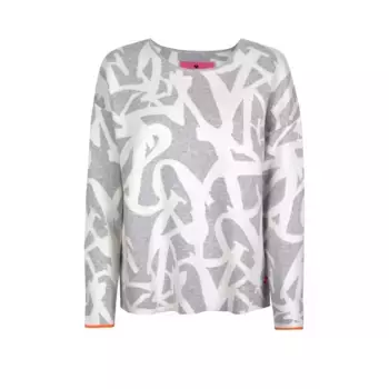 Любимая вещь: вязаный свитер "АзияЛ" со сплошным принтом Lieblingsstck, цвет Stone