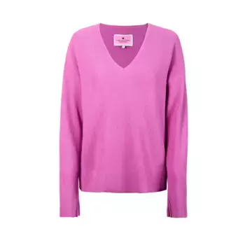 Любимая вещь: вязаный свитер "СукиЭП" с V-образным вырезом Lieblingsstck, розовый
