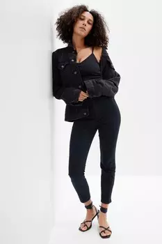 Любимые джеггинсы с высокой талией Gap, черный