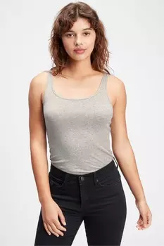 Любимый жилет с широким вырезом Gap, серый