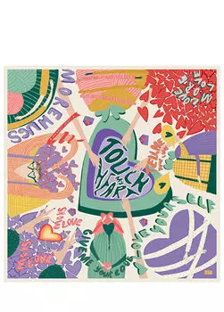 Люблю мягкий шелковый шарф Quff, мультиколор