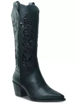 Lucah женские высокие ковбойские сапоги из искусственной кожи в стиле вестерн Wild Pair, цвет black smooth