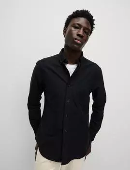 Лучшая рубашка Oxford из чистого хлопка Marks & Spencer, черный