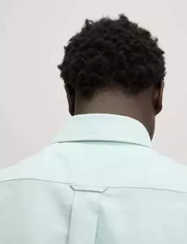 Лучшая рубашка Oxford из чистого хлопка Marks & Spencer, светло-зеленый