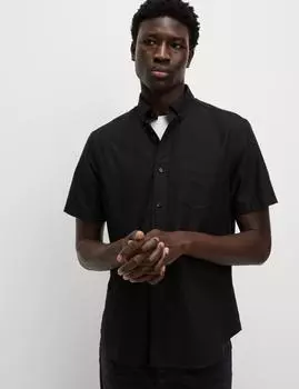 Лучшая рубашка Oxford из чистого хлопка Marks & Spencer, черный