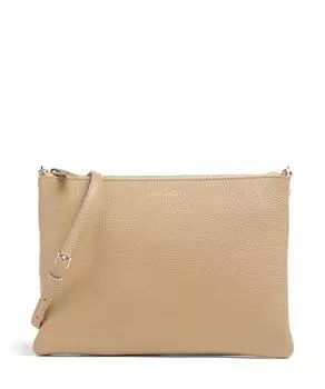 Лучшая сумка через плечо из зерненой кожи Coccinelle, бежевый