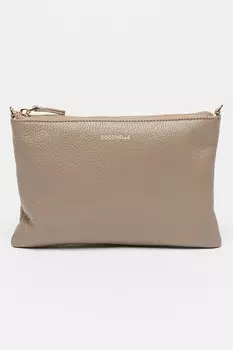 Лучшая сумка-трансформер из тисненой кожи Coccinelle, коричневый