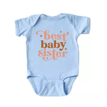 Лучшее детское боди Baby Sister The Juniper Shop, цвет Light Blue