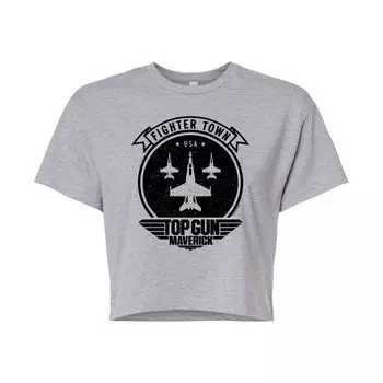 Лучший стрелок среди юниоров: укороченная футболка с рисунком Maverick «Fighter Town» Licensed Character, серый