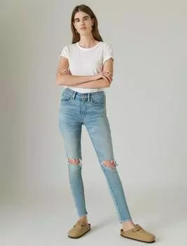 Lucky Brand женские облегающие джинсы Bridgette с высокой посадкой, светло-голубой