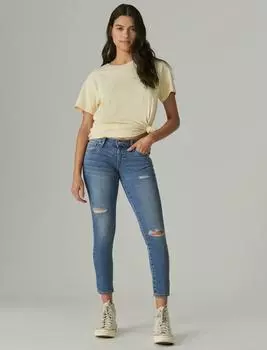 Lucky Brand женские облегающие джинсы Lolita с низкой посадкой, цвет medium blue