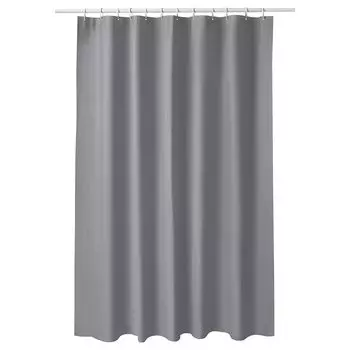 LUDDHAGTORN Занавеска для душа, серая, 180x200 см IKEA