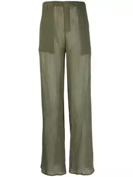 Ludovic de Saint Sernin полупрозрачные брюки с эластичным поясом, зеленый