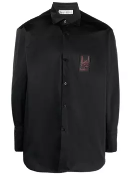 Ludovic de Saint Sernin рубашка с нашивкой-логотипом, черный