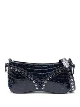 Ludovic de Saint Sernin сумка на плечо The Cleavage с тиснением под кожу крокодила, синий