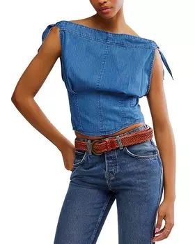 Луи Индиго Топ Free People, синий