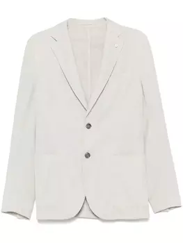 LUIGI BIANCHI MANTOVA хлопковый блейзер, серый