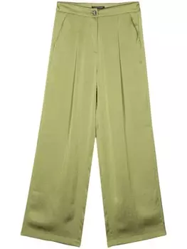 Luisa Cerano атласные брюки со складками, зеленый