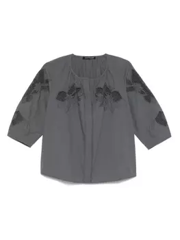 Luisa Cerano хлопковая блузка, серый