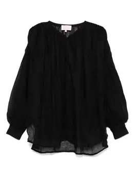 LUISA SPAGNOLI льняная блузка, черный