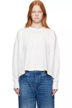 Луковая футболка с длинным рукавом Studio Nicholson, белый