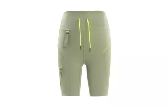 Lululemon Спортивные шорты женские Laurel Rock серо-зеленые/Laurel Crown зеленые/LRLG
