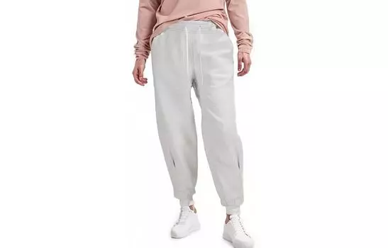 Lululemon Женские трикотажные спортивные брюки Loungeful светло-серого цвета