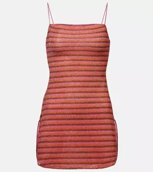 Люмьер полосатое мини-платье Osree, Pink Multicolor