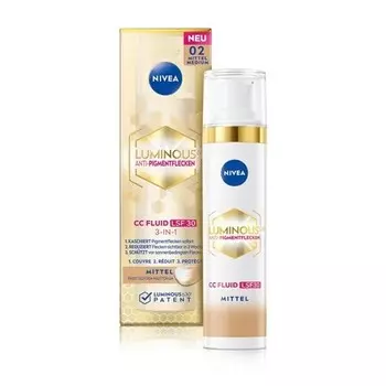 Luminous 630 Anti-Pigment Spots CC Fluid SPF 30 для кожи среднего тона Nivea